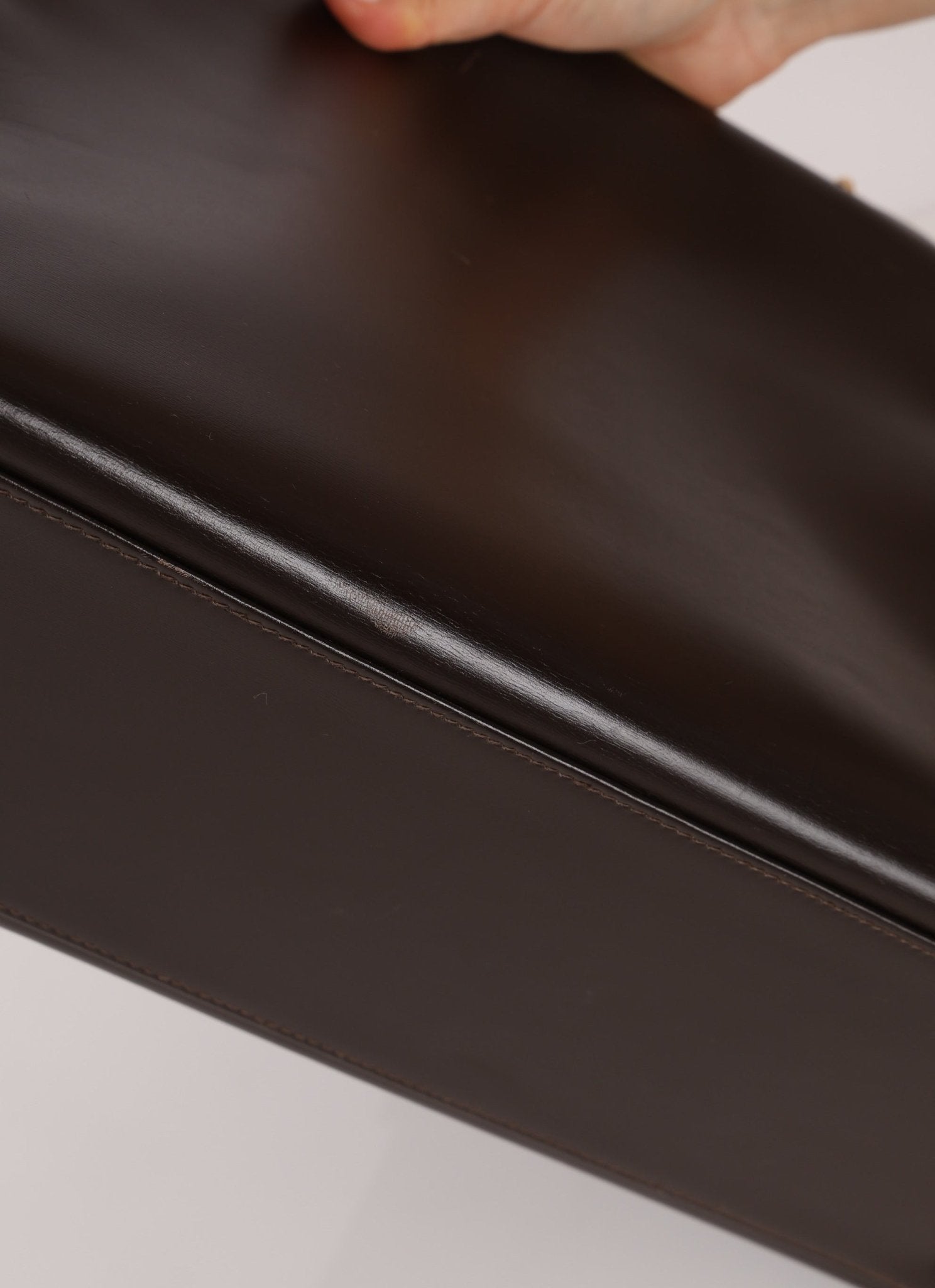 Hermès 1991 Chocolate Box Kelly 35 GHW - FashioNica