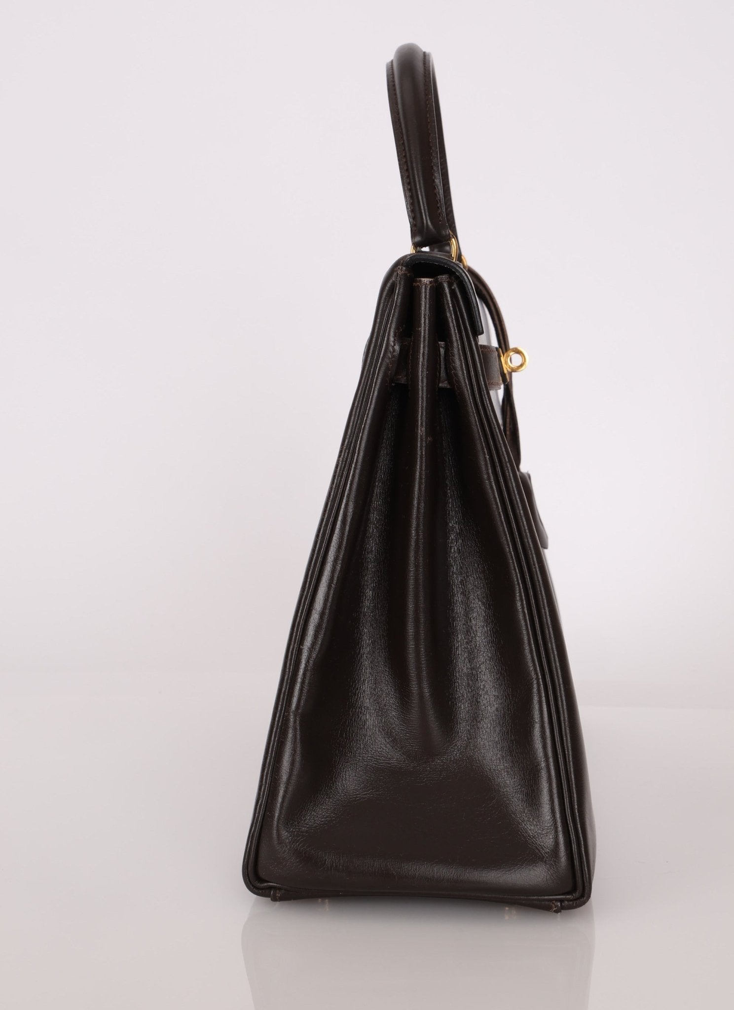 Hermès 1991 Chocolate Box Kelly 35 GHW - FashioNica