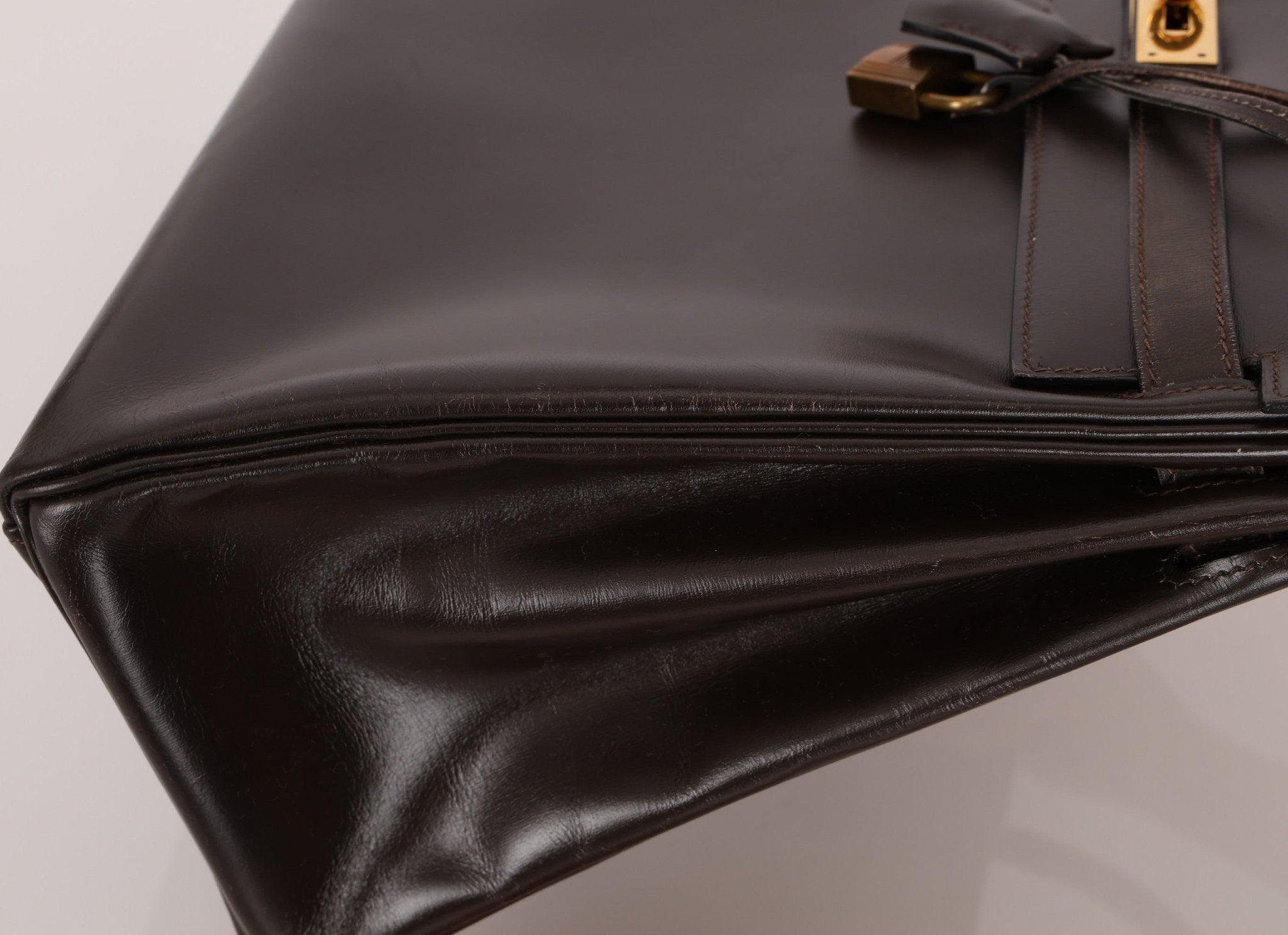 Hermès 1991 Chocolate Box Kelly 35 GHW - FashioNica