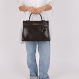 Hermès 1991 Chocolate Box Kelly 35 GHW - FashioNica