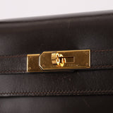 Hermès 1991 Chocolate Box Kelly 35 GHW - FashioNica