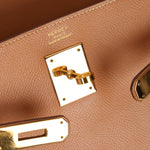 Hermès 1992 Natural Courchevel Retourne Kelly 32 GHW with Strap - FashioNica
