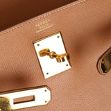 Hermès 1992 Natural Courchevel Retourne Kelly 32 GHW with Strap - FashioNica