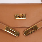 Hermès 1992 Natural Courchevel Retourne Kelly 32 GHW with Strap - FashioNica