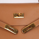 Hermès 1992 Natural Courchevel Retourne Kelly 32 GHW with Strap - FashioNica