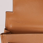 Hermès 1992 Natural Courchevel Retourne Kelly 32 GHW with Strap - FashioNica