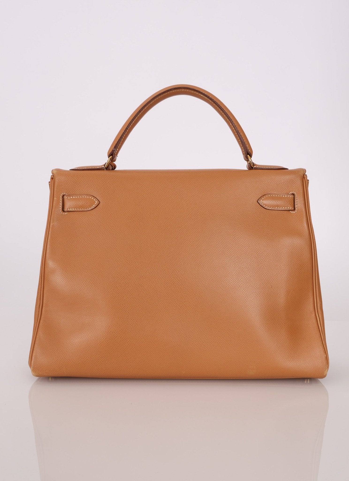 Hermès 1992 Natural Courchevel Retourne Kelly 32 GHW with Strap - FashioNica