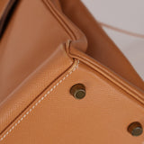 Hermès 1992 Natural Courchevel Retourne Kelly 32 GHW with Strap - FashioNica