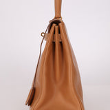 Hermès 1992 Natural Courchevel Retourne Kelly 32 GHW with Strap - FashioNica