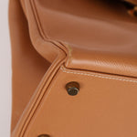 Hermès 1992 Natural Courchevel Retourne Kelly 32 GHW with Strap - FashioNica