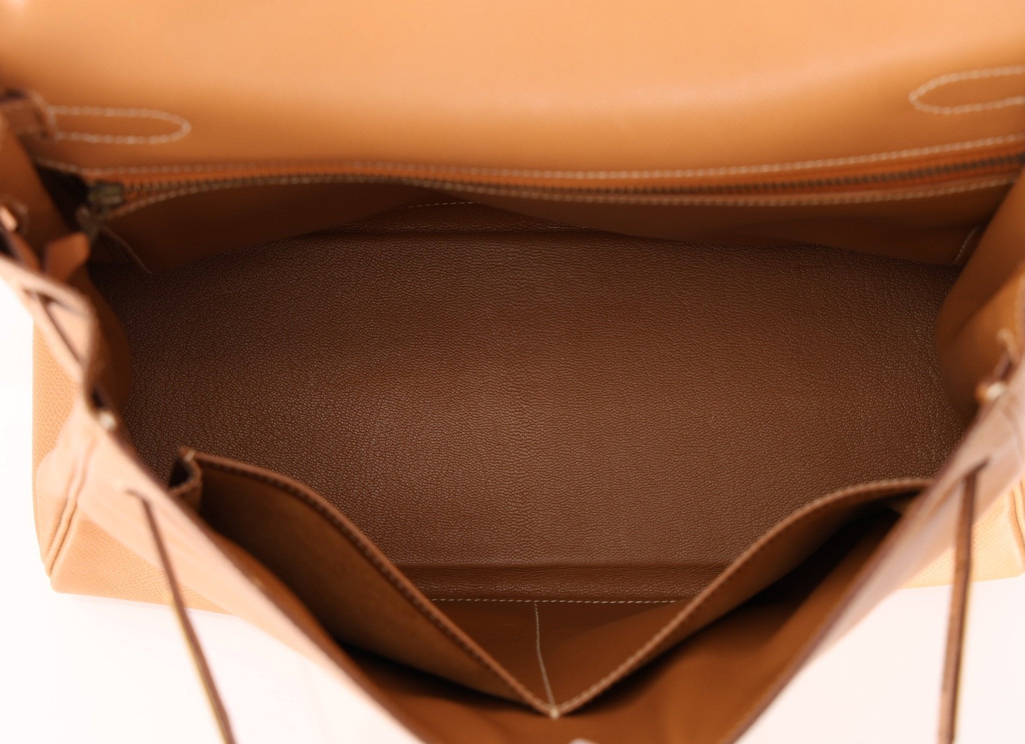 Hermès 1992 Natural Courchevel Retourne Kelly 32 GHW with Strap - FashioNica