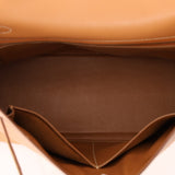 Hermès 1992 Natural Courchevel Retourne Kelly 32 GHW with Strap - FashioNica