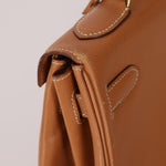 Hermès 1992 Natural Courchevel Retourne Kelly 32 GHW with Strap - FashioNica