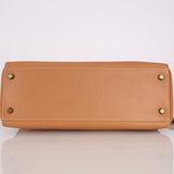 Hermès 1992 Natural Courchevel Retourne Kelly 32 GHW with Strap - FashioNica