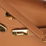 Hermès 1992 Natural Courchevel Retourne Kelly 32 GHW with Strap - FashioNica