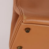 Hermès 1992 Natural Courchevel Retourne Kelly 32 GHW with Strap - FashioNica