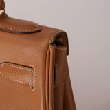 Hermès 1992 Natural Courchevel Retourne Kelly 32 GHW with Strap - FashioNica