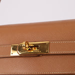 Hermès 1992 Natural Courchevel Retourne Kelly 32 GHW with Strap - FashioNica