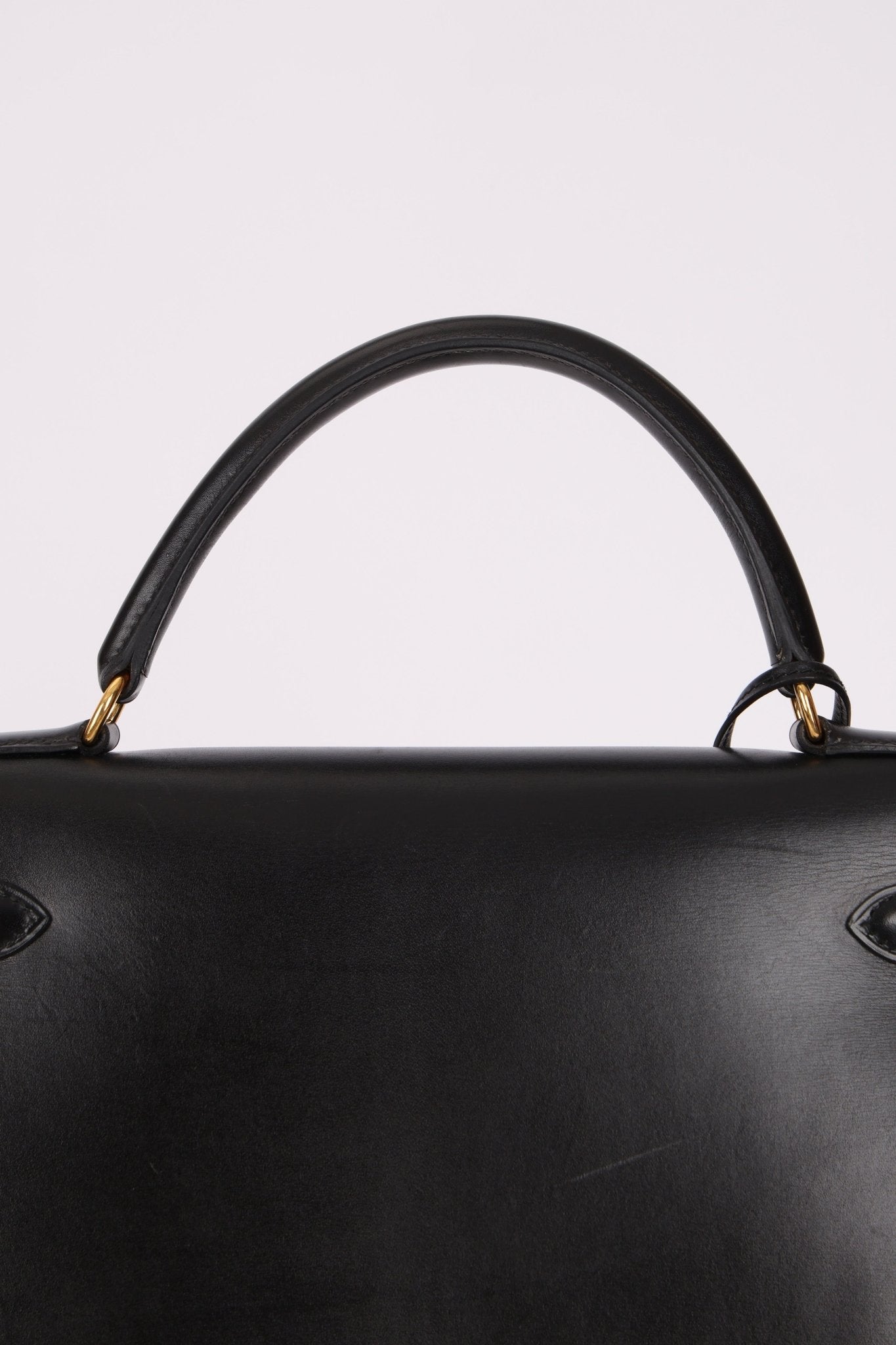 Hermès 1993 Black Box Sellier Kelly 32 GHW - FashioNica