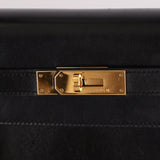 Hermès 1993 Black Box Sellier Kelly 32 GHW - FashioNica