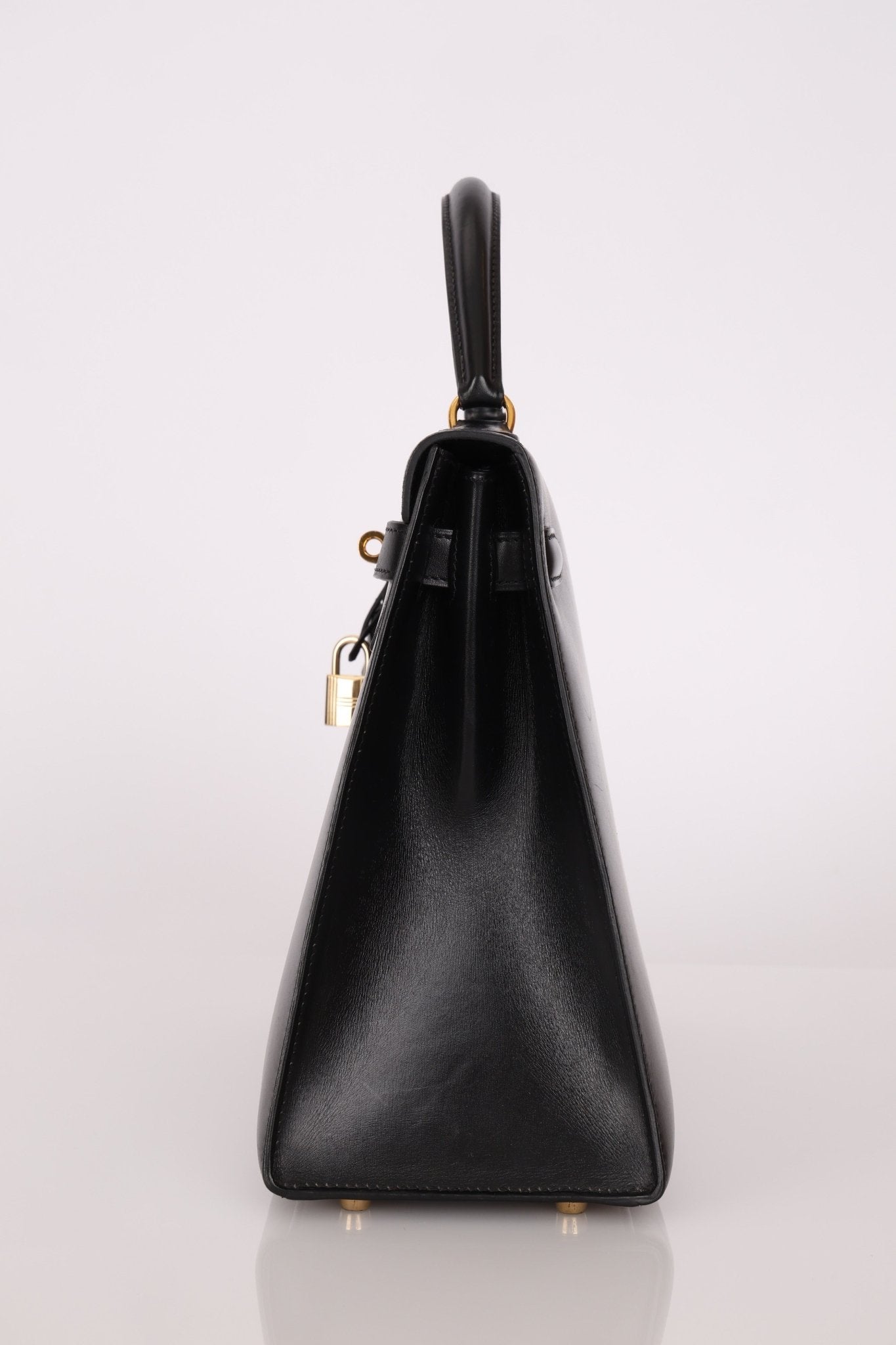 Hermès 1993 Black Box Sellier Kelly 32 GHW - FashioNica