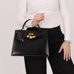 Hermès 1993 Black Box Sellier Kelly 32 GHW - FashioNica