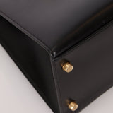 Hermès 1993 Black Box Sellier Kelly 32 GHW - FashioNica