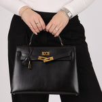 Hermès 1993 Black Box Sellier Kelly 32 GHW - FashioNica