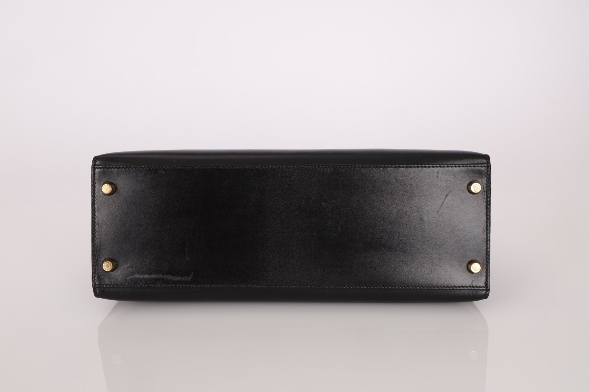 Hermès 1993 Black Box Sellier Kelly 32 GHW - FashioNica