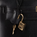 Hermès 1993 Black Box Sellier Kelly 32 GHW - FashioNica