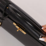 Hermès 1993 Black Box Sellier Kelly 32 GHW - FashioNica