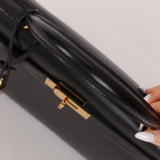 Hermès 1993 Black Box Sellier Kelly 32 GHW - FashioNica