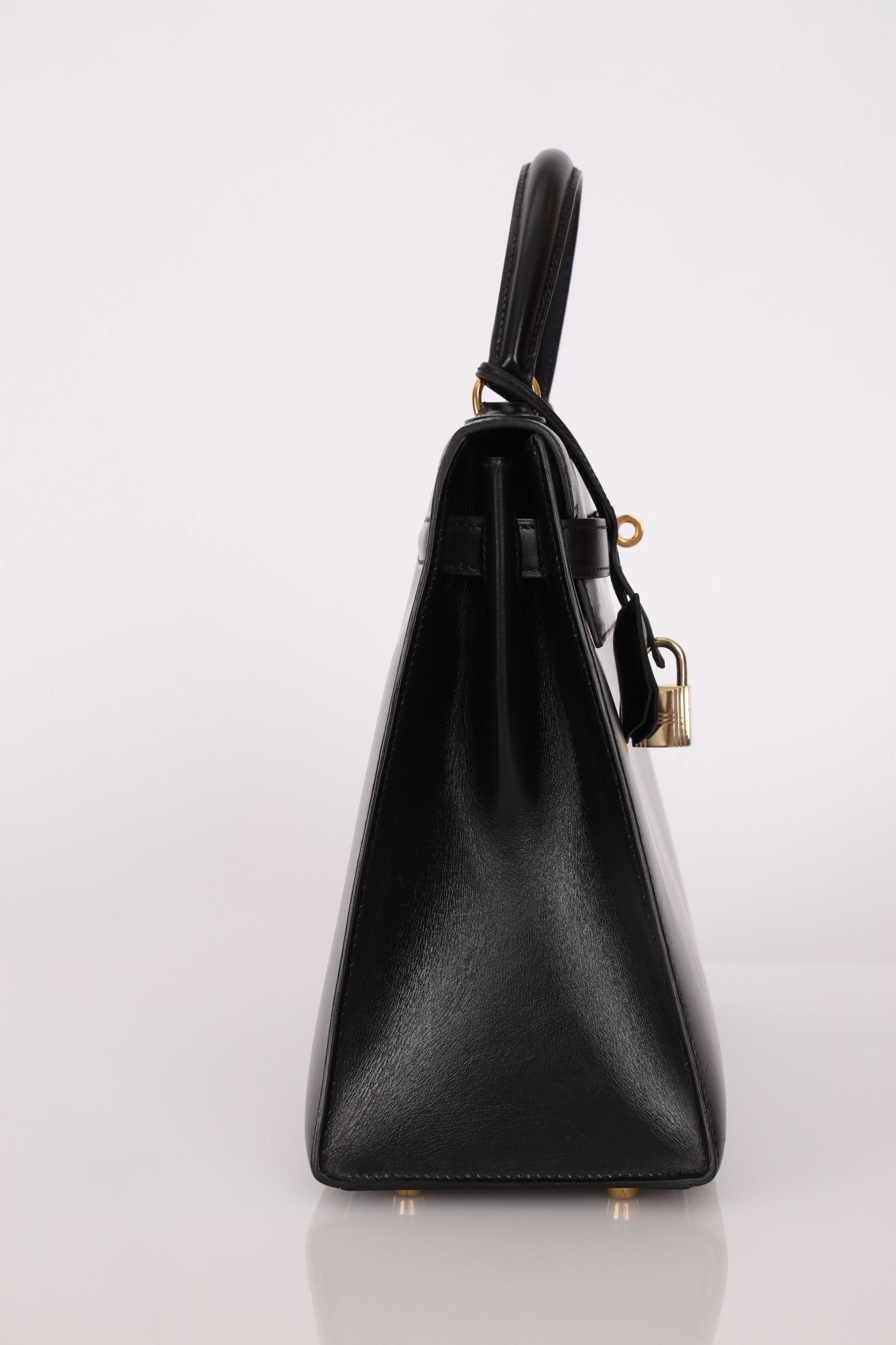 Hermès 1993 Black Box Sellier Kelly 32 GHW - FashioNica