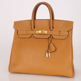 Hermès 1993 Gold Buffalo Birkin HAC 32 Retourne GHW - FashioNica