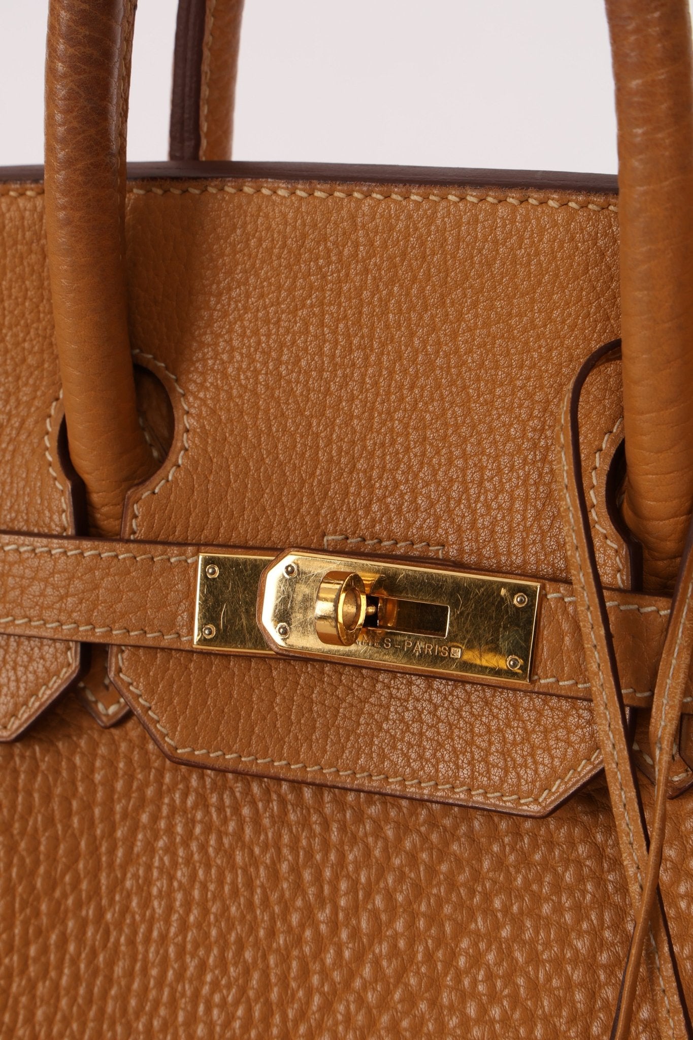 Hermès 1993 Gold Buffalo Birkin HAC 32 Retourne GHW - FashioNica