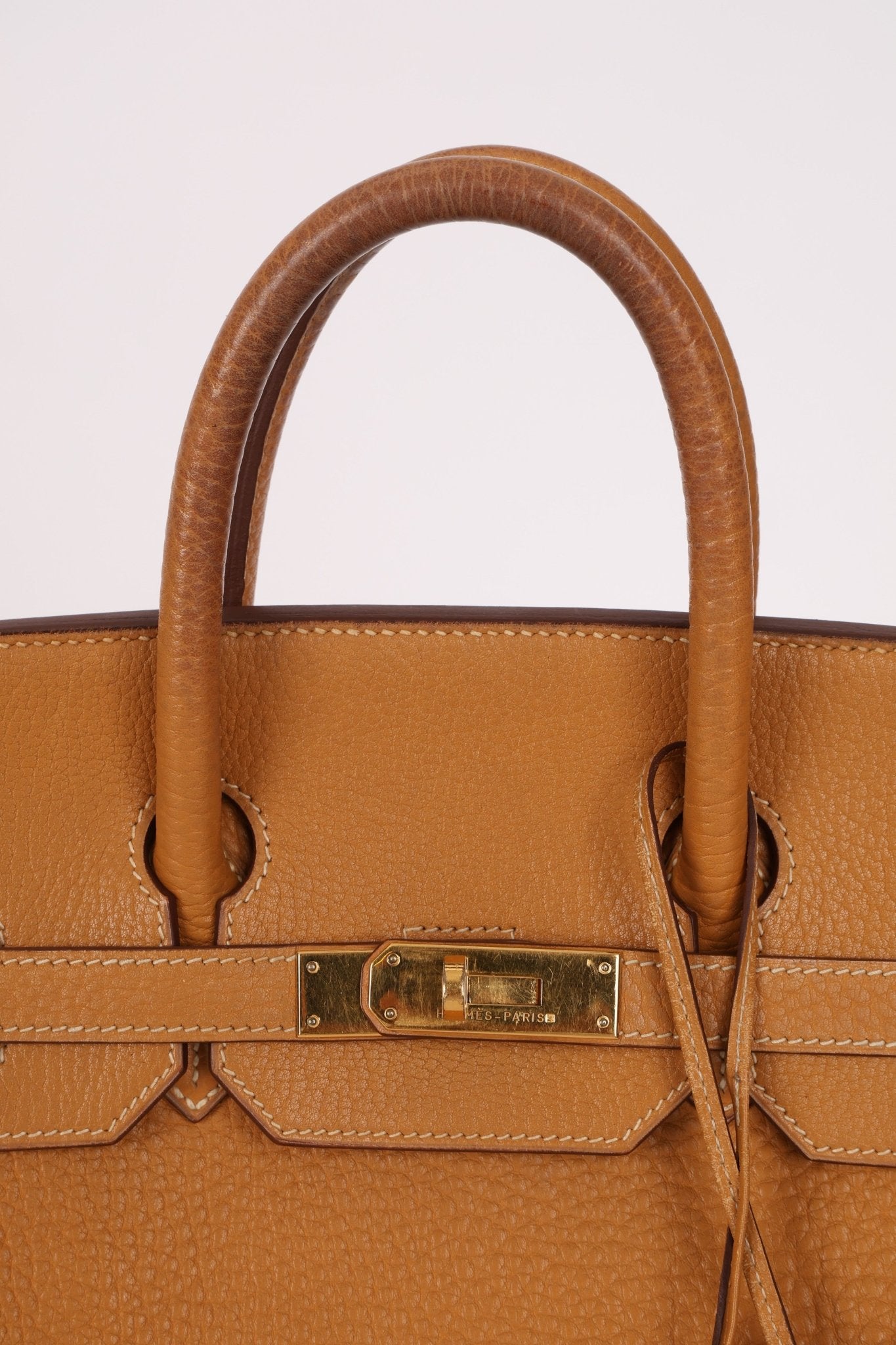 Hermès 1993 Gold Buffalo Birkin HAC 32 Retourne GHW - FashioNica