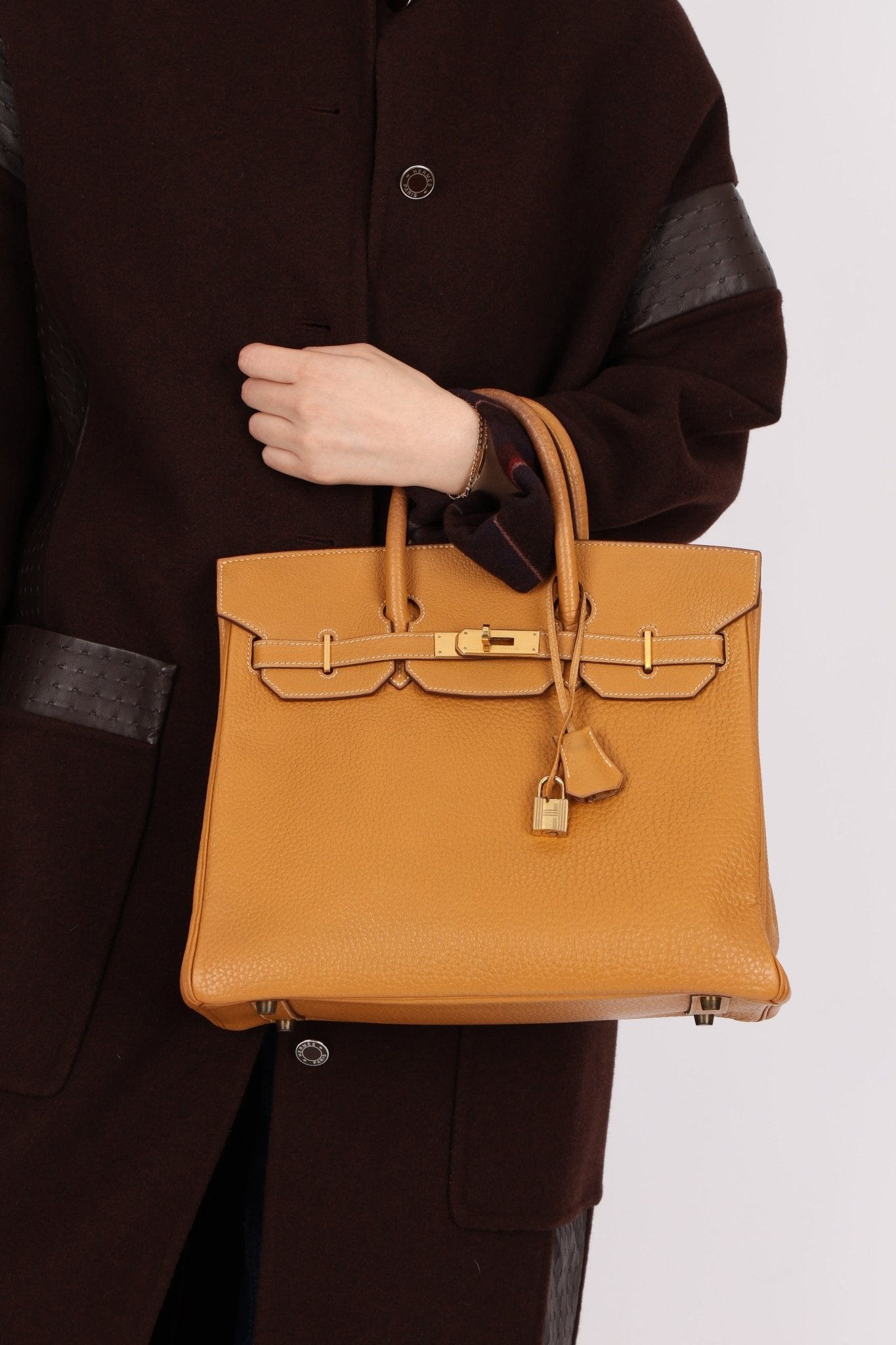 Hermès 1993 Gold Buffalo Birkin HAC 32 Retourne GHW - FashioNica