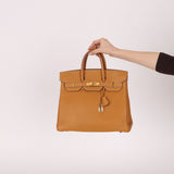 Hermès 1993 Gold Buffalo Birkin HAC 32 Retourne GHW - FashioNica