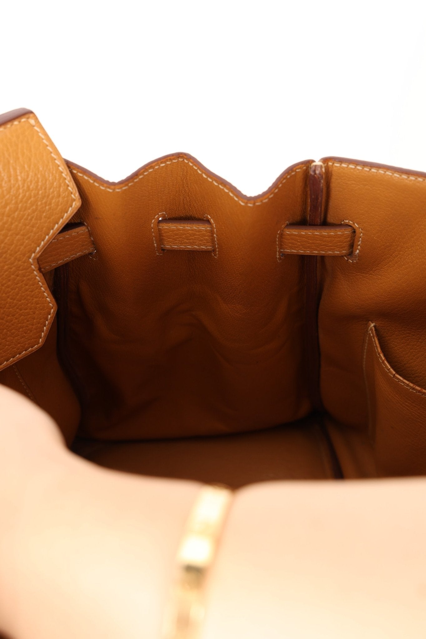 Hermès 1993 Gold Buffalo Birkin HAC 32 Retourne GHW - FashioNica