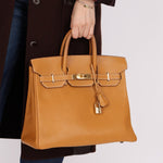 Hermès 1993 Gold Buffalo Birkin HAC 32 Retourne GHW - FashioNica