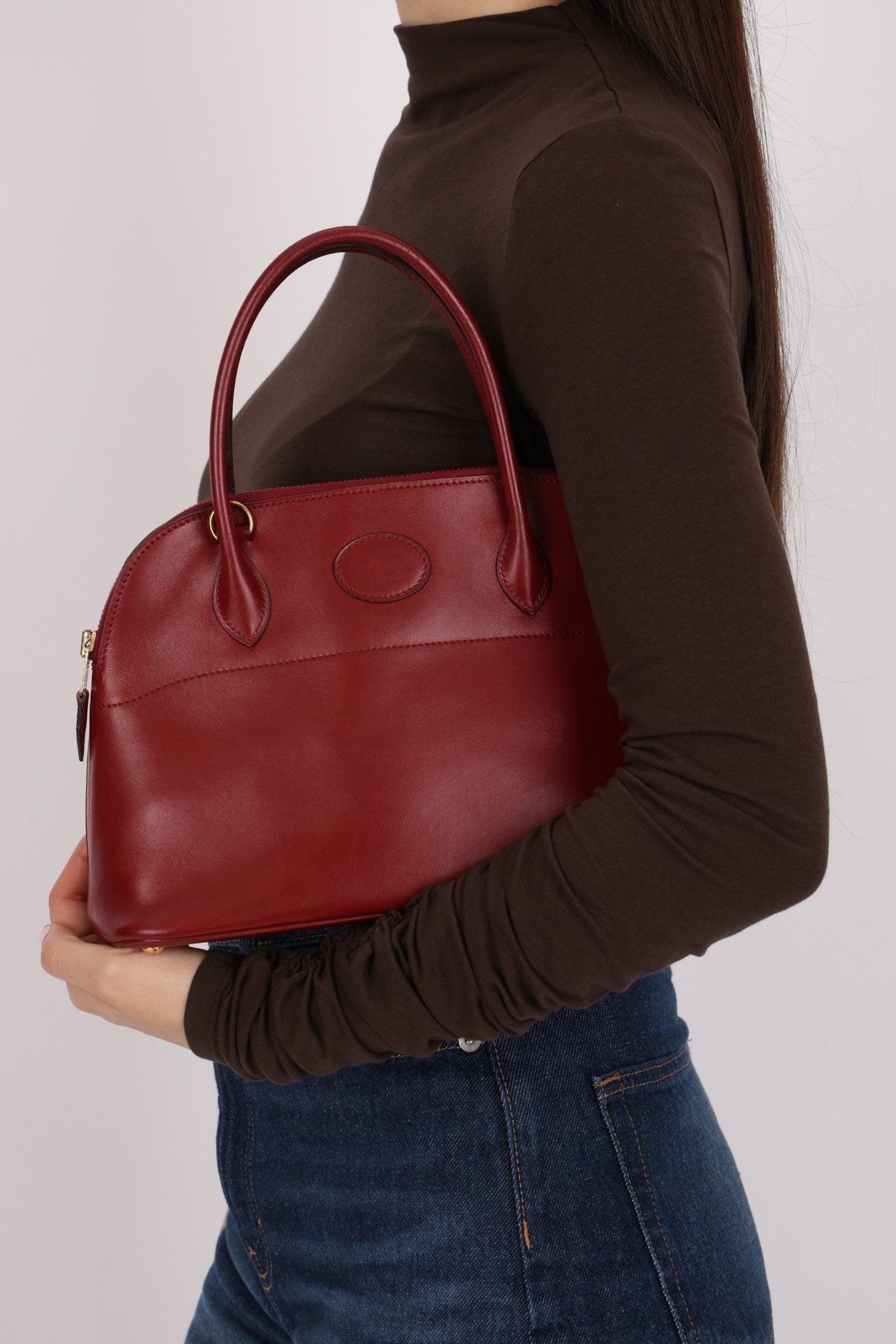 Hermès 1993 Rouge H Box Bolide 27 GHW - FashioNica