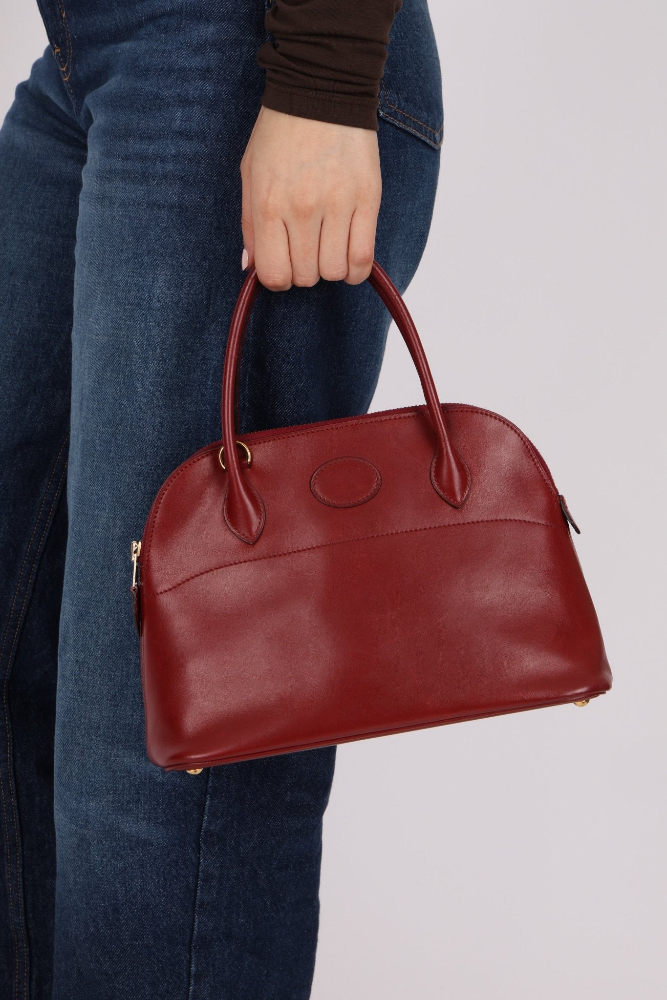 Hermès 1993 Rouge H Box Bolide 27 GHW - FashioNica