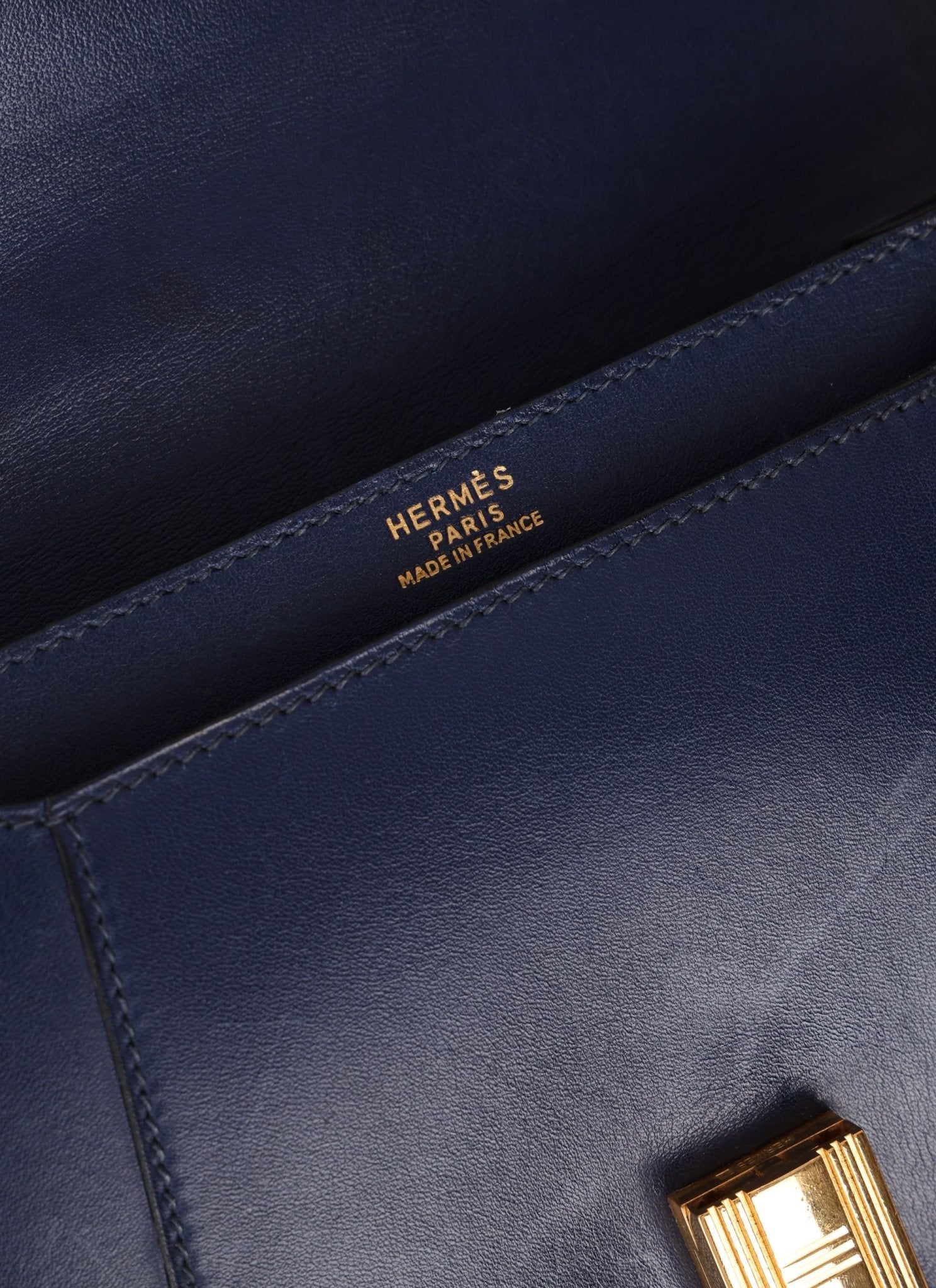 Hermès 1994 Navy Box Rhapsody Shoulder Bag - FashioNica