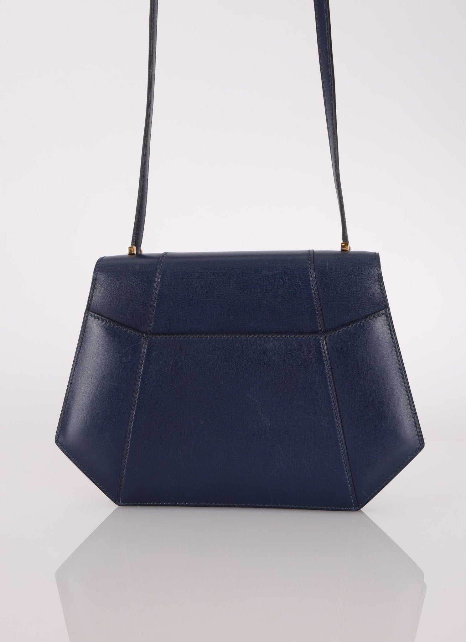 Hermès 1994 Navy Box Rhapsody Shoulder Bag - FashioNica