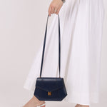 Hermès 1994 Navy Box Rhapsody Shoulder Bag - FashioNica