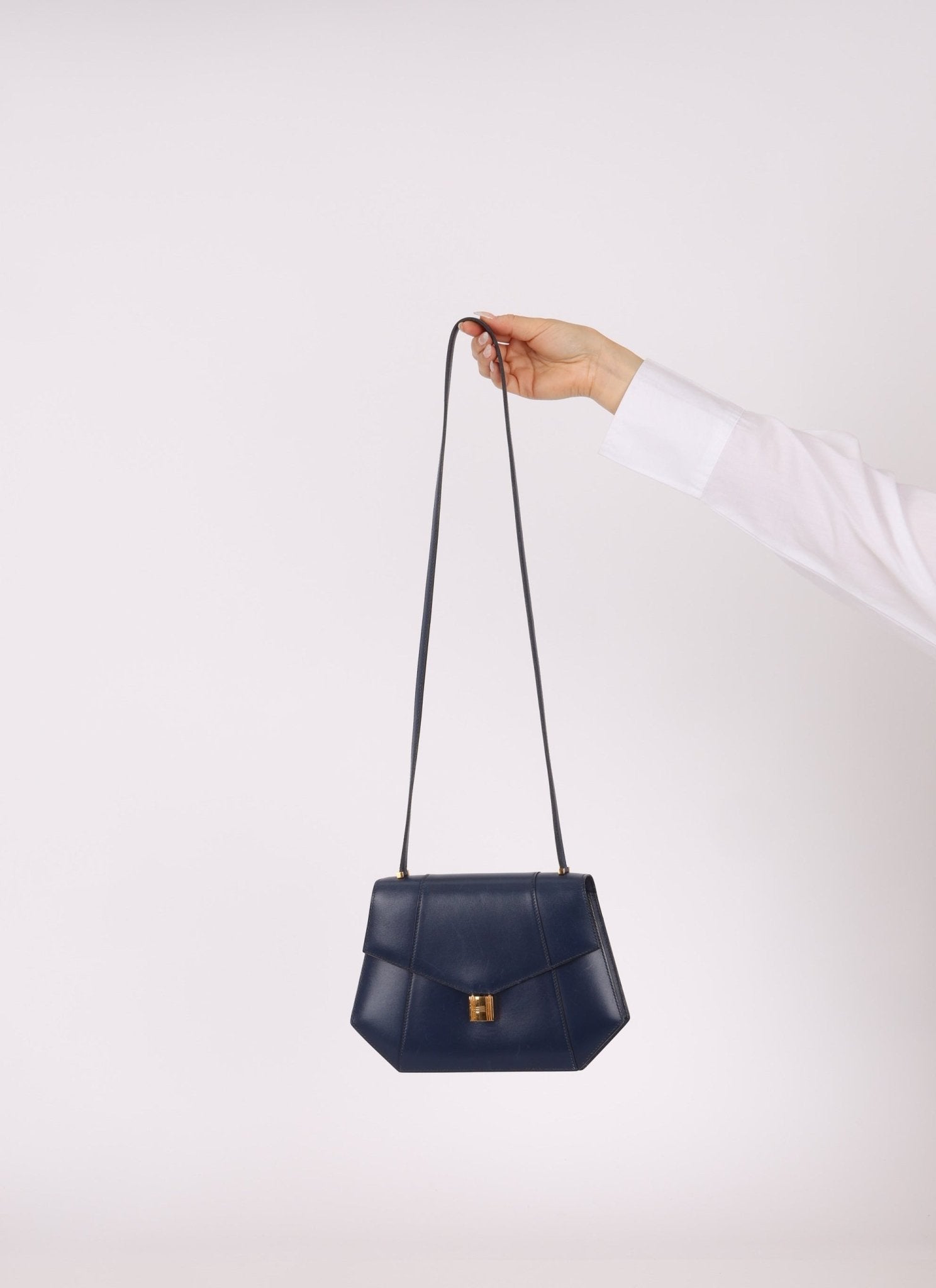 Hermès 1994 Navy Box Rhapsody Shoulder Bag - FashioNica