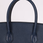 Hermès 1996 Bleu De Prusse Clemence Birkin 35 Retourne GHW - FashioNica