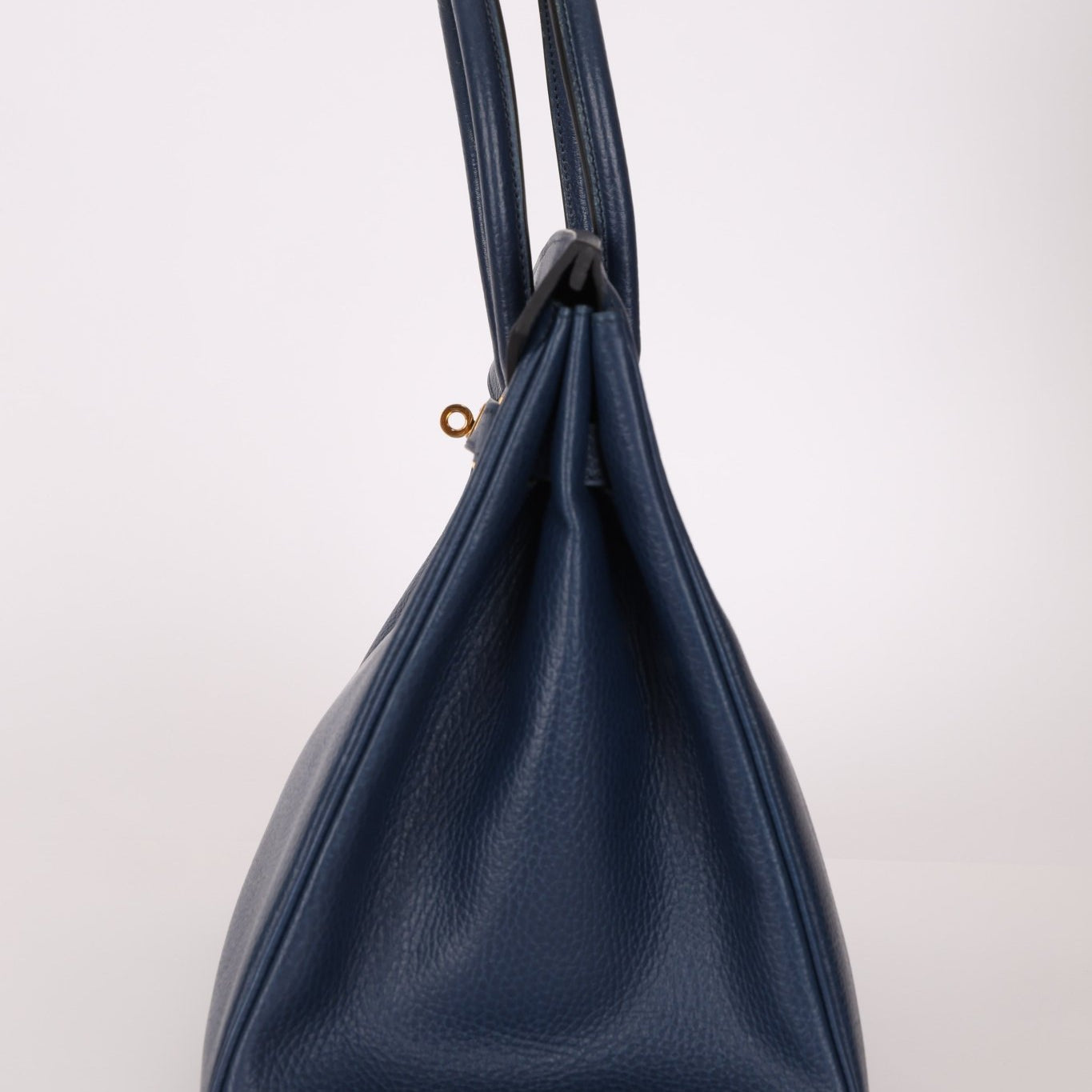 Hermès 1996 Bleu De Prusse Clemence Birkin 35 Retourne GHW - FashioNica