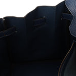 Hermès 1996 Bleu De Prusse Clemence Birkin 35 Retourne GHW - FashioNica