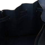 Hermès 1996 Bleu De Prusse Clemence Birkin 35 Retourne GHW - FashioNica